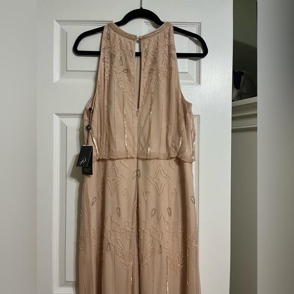 Adrianna Papell beaded Blouson tea length gown - Picture 6 of 7